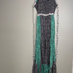 Urban Outfitters Floral and Leopard patchwork Print Quilt Maxi Dress cottagecore